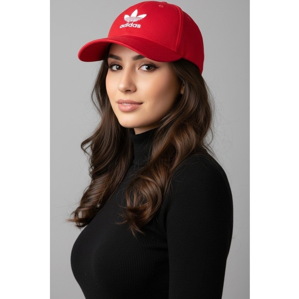 Adidas Red Baseball Cap LXL 90288‎  Stretch Fit Sports Hat